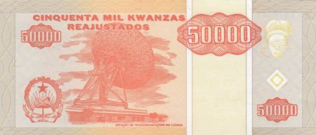 Angola 50000 Kwanzas Reajustados Reajustados, Dos Santos, Neto - 1995