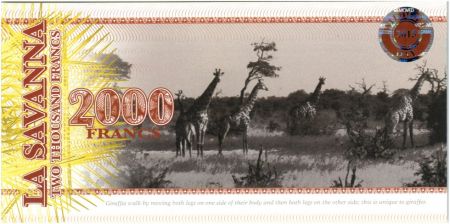 Animaux 2000 Francs, La Savana - Girafes - 2015