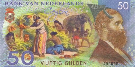 Animaux 50 Gulden, Explorateur - Voiliers - Eléphant 2016