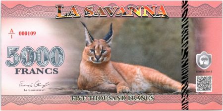 Animaux 5000 Francs, La Savana - Caracal - 2015