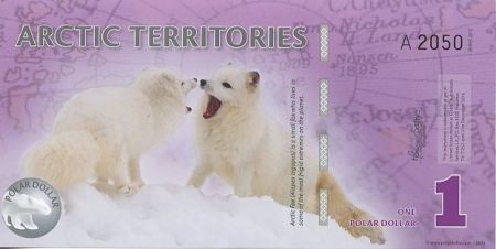 Antarctique et Arctique NL.106 1 Polar dollar, Renards - Explorateur