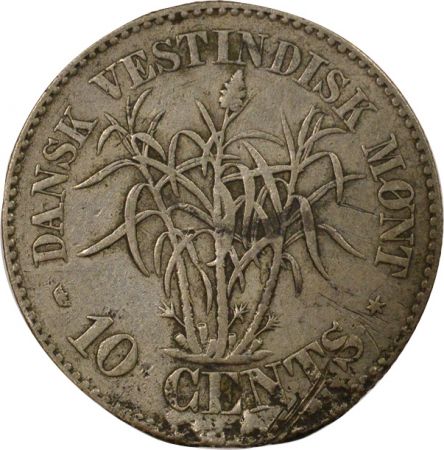 Antilles Danoises Antilles Danoises, Frédéric VII - 10 Cents Argent - 1859 Copenhague