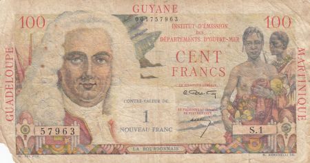 Antilles Françaises 1 NF / 100 Francs 1947 - La Bourdonnais - Série S.1