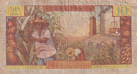 Antilles Françaises 10 Francs - Jeune Antillaise - 1966 - Série K.5 - B - Kol.708b