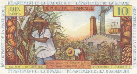 Antilles Françaises 10 Francs Jeune Antillaise - 1964 - Série Y.7 - Neuf