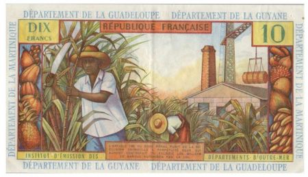 Antilles Françaises 10 Francs Jeune Antillaise - 1964