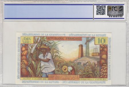 Antilles Françaises 10 Francs Jeune Antillaise - 1966 - PCGS UNC 64