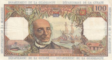 Antilles Françaises 100 Francs - Victor Schoelcher - ND (1964) - Série A.3 - P.10b