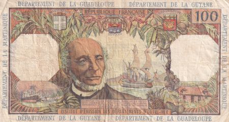 Antilles Françaises 100 Francs - Victor Schoelcher - ND (1964) - Série J.2 - P.10b