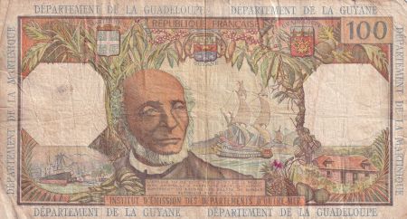 Antilles Françaises 100 Francs - Victor Schoelcher - ND (1964) - Séries Variées - TB à TB+ - P.10a