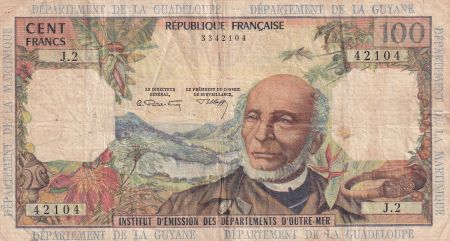 Antilles Françaises 100 Francs - Victor Schoelcher - ND (1964) - Séries Variées - TB à TB+ - P.10b