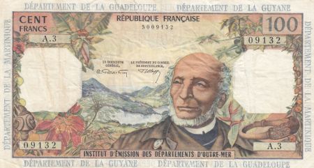 Antilles Françaises 100 Francs Victor Schoelcher - ND (1964) - Série A.3 - TTB