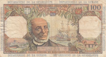 Antilles Françaises 100 Francs Victor Schoelcher - ND (1964) - Série H.2 - TTB