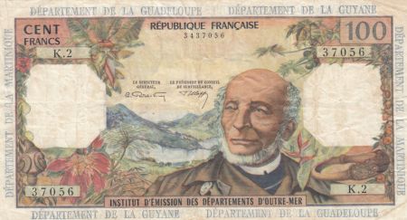 Antilles Françaises 100 Francs Victor Schoelcher - ND (1964) - Série K.2 - TB+