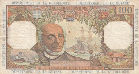 Antilles Françaises 100 Francs Victor Schoelcher - ND (1964) - Série P.1 - TTB - P.10a - 1ère signature