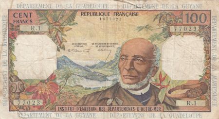 Antilles Françaises 100 Francs Victor Schoelcher - ND (1964) - Série R.1 - p.TTB - P.10a - 1ère signature