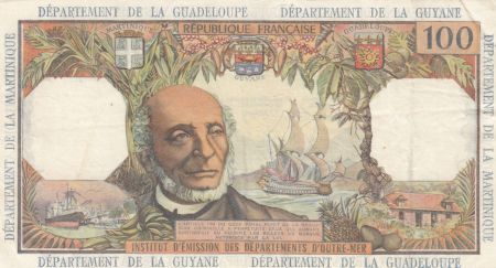 Antilles Françaises 100 Francs Victor Schoelcher - ND (1964) - Série V.2 - TB+