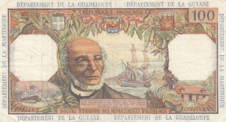 Antilles Françaises 100 Francs Victor Schoelcher - ND (1964) - Série Y.2 - TB