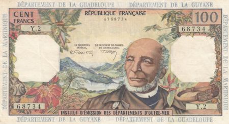 Antilles Françaises 100 Francs Victor Schoelcher - ND (1964) - Série Y.2 - TTB