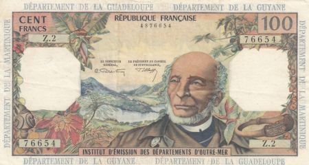 Antilles Françaises 100 Francs Victor Schoelcher - ND (1964) - Série Z.2 - TTB