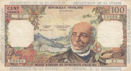 Antilles Françaises 100 Francs Victor Schoelcher - ND (1964) - TB+ à TTB