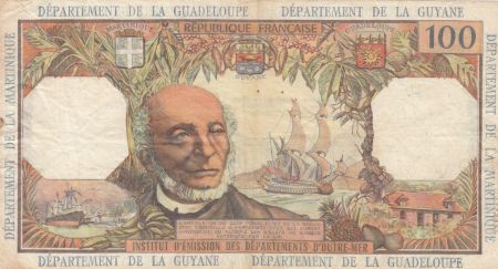 Antilles Françaises 100 Francs Victor Schoelcher - ND (1964) - TB+ à TTB