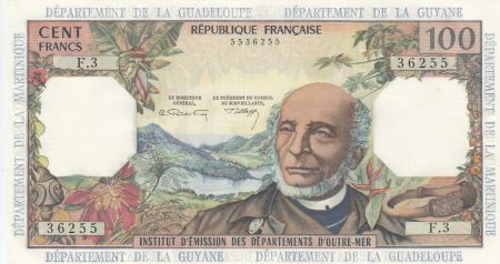 Antilles Françaises 100 Francs Victor Schoelcher - ND 1964 Série F.3