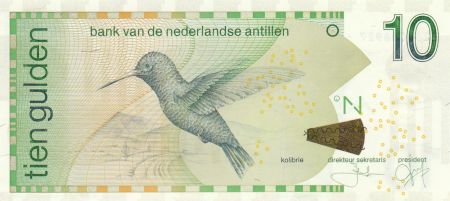 Antilles Néerlandaises 10 Gulden - Colibri - 2016 - P.28h - Neuf