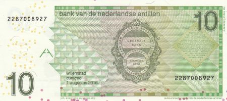 Antilles Néerlandaises 10 Gulden 2014  - Colibri