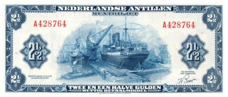Antilles Néerlandaises 2.5 Gulden 1955 - Cargo, dock