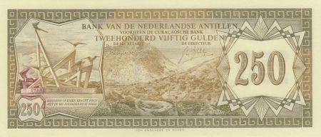 Antilles Néerlandaises 250 Gulden 1967 - Montagne Saba