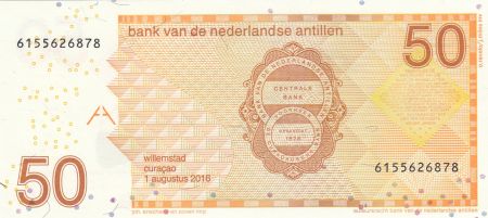 Antilles Néerlandaises 50 Gulden, Moineau - 2016