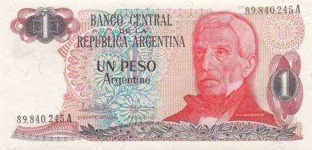 Argentine 1 Peso Argentino Argentino, J. San Martin - 1983