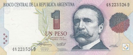 Argentine 1 Peso Pelligrini - Batiment du Congrés National - 1993 - Série D