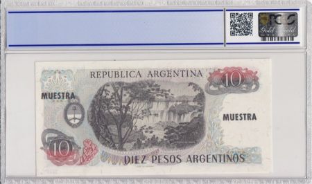 Argentine 10 Pesos , G San Martin  - 1983 - Spécimen - PCGS 66 OPQ - P.313s
