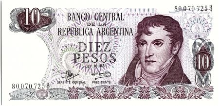 Argentine 10 Pesos, Général Belgrano - 1971