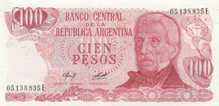Argentine 100 Peso, J. San Martin - Ushuaia J. San Martin - Port d\'Ushuaia - 1978