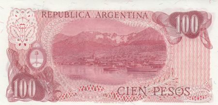 Argentine 100 Peso, J. San Martin - Ushuaia J. San Martin - Port d\'Ushuaia - 1978