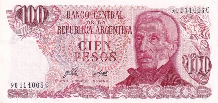 Argentine 100 Pesos - J. San Martin - Ushuaia - 1976 - Lettre C - NEUF - P.302