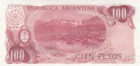 Argentine 100 Pesos, J. San Martin - Ushuaia J. San Martin - Port d\'Ushuaia - 1978