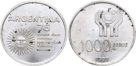 Argentine 1000 Pesos - Coupe du Monde de Football - 1977-1978 - Argent