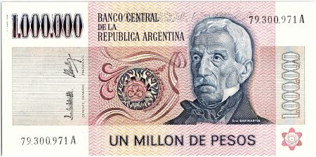 Argentine 1000000 Pesos, Général San Martin - 1981