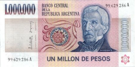 Argentine 1000000 Pesos J. San Martin - Déclar. indépendance - 1981