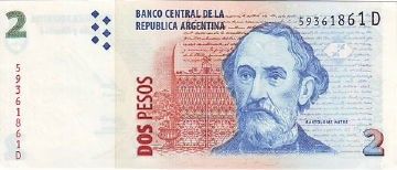 Argentine 2 Pesos Bartolomé Mitre - Musée - 2010 Série K