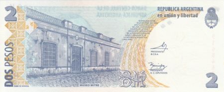 Argentine 2 Pesos Bartolomé Mitre - Musée - 2010 Série K