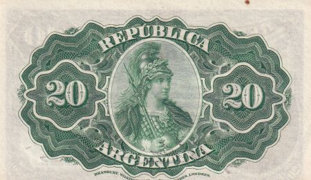 Argentine 20 Centavos - Mitre - Femme casquée - 1895 - P.229