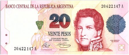 Argentine 20 Pesos, Juan Manuel de Rosas - 1992