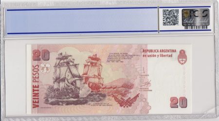 Argentine 20 Pesos Jean Manuel de Rosas - 1998 - Spécimen - PCGS 66 OPQ