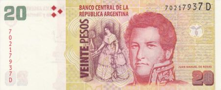 Argentine 20 Pesos M. de Rosas - Bataille de Obligado - Série D 2014