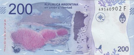 Argentine 200 Pesos - Baleine - 2018 Série F - Neuf